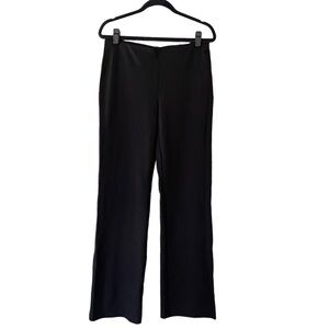 Eileen Fisher Stretch Jersey Knit Pull On Straight Leg Pants in Black Size Small